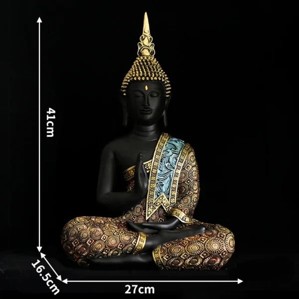 Escultura Buda Tailandês Resina para Decoração - Imagem 6