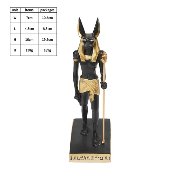 Deus Egípcio Anubis Resina para decoração - Imagem 8