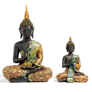 Escultura Buda Tailandês Resina para Decoração