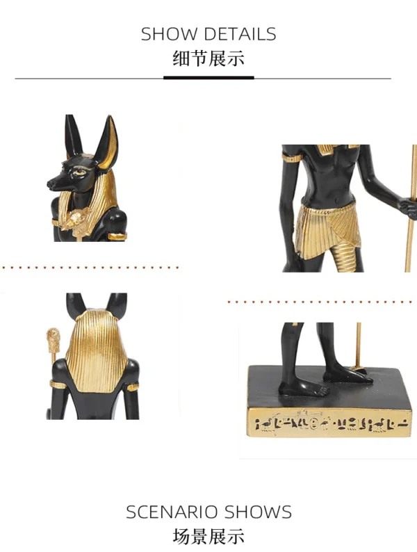 Deus Egípcio Anubis Resina para decoração - Imagem 14