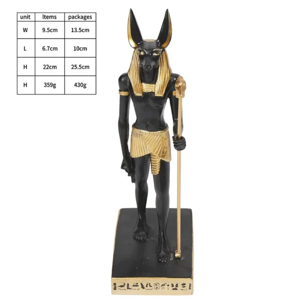 Deus Egípcio Anubis Resina para decoração - Imagem 5