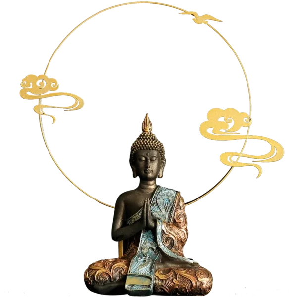 Escultura Buda Tailandês Resina para Decoração - Imagem 2