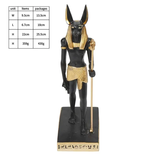 Deus Egípcio Anubis Resina para decoração - Imagem 7