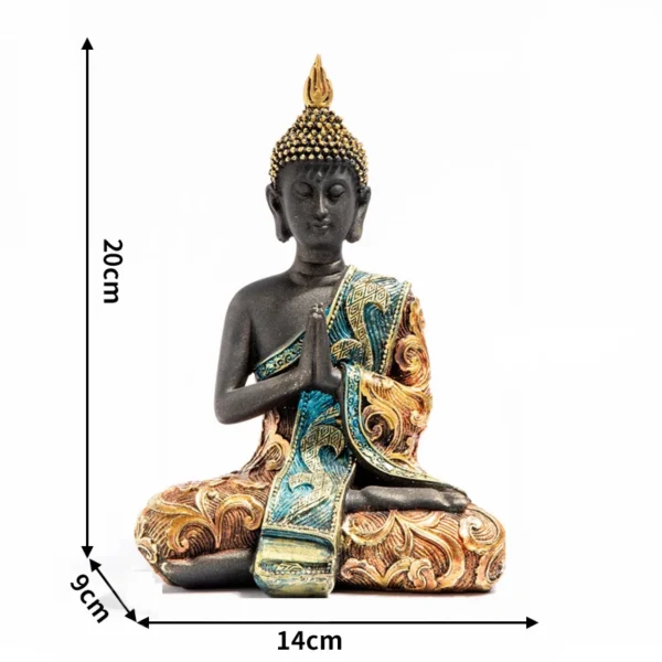 Escultura Buda Tailandês Resina para Decoração - Imagem 7